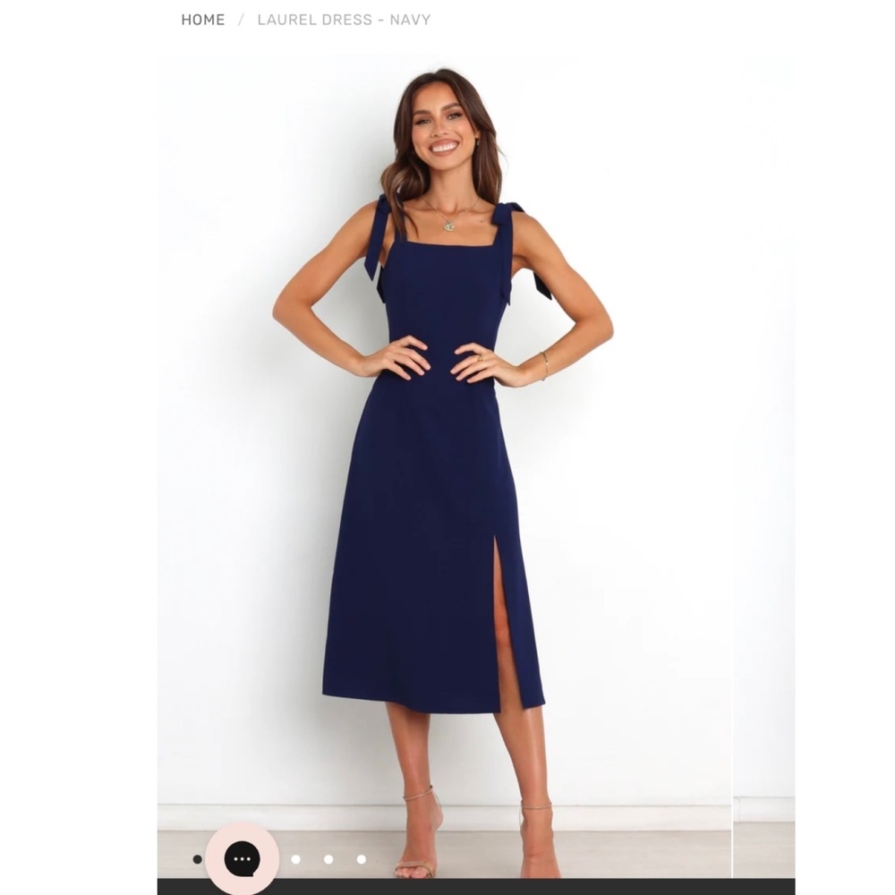 Petal & Pup Deep Blue Midi Dress